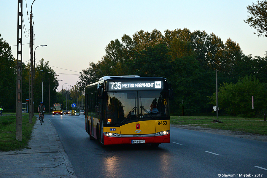 9453
Zastępstwo za MZA R-4 Stalowa
EDIT (09.08). Jednak nie zastępstwo a brygada extra z powodu mega korków w okolicach Zalewu Zegrzyńskiego i próba utrzymania odjazdów rozkładowych z zastosowaniem autobusów rezerwowych.

Słowa kluczowe: SU12 9453 735 Płochocińska